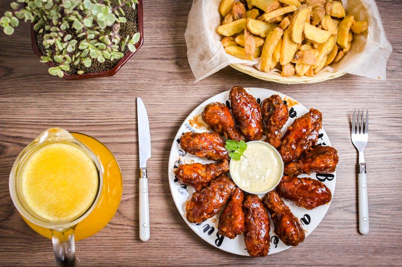 Lemon Pepper wings with zesty dry rub